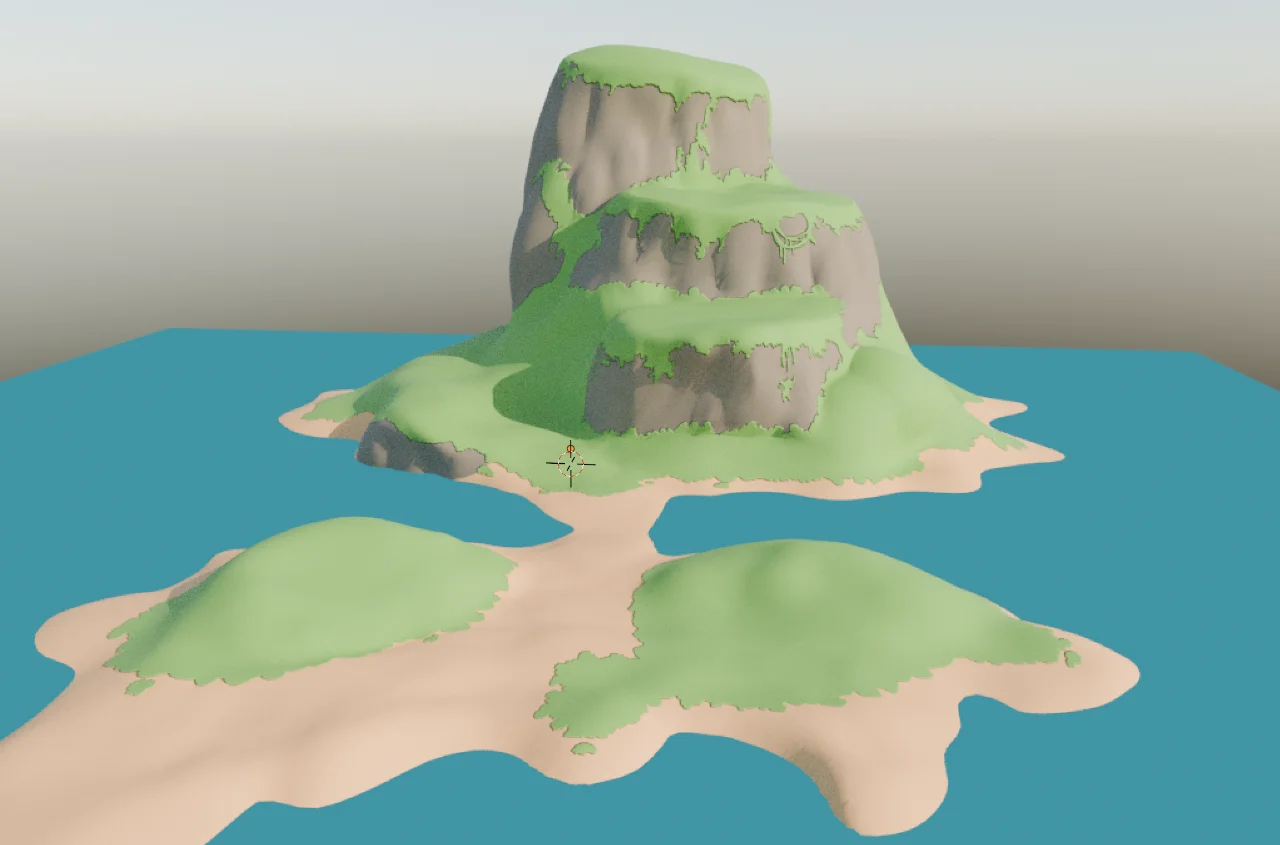 The sand height now has more logical high and low points which look good at various water heights
